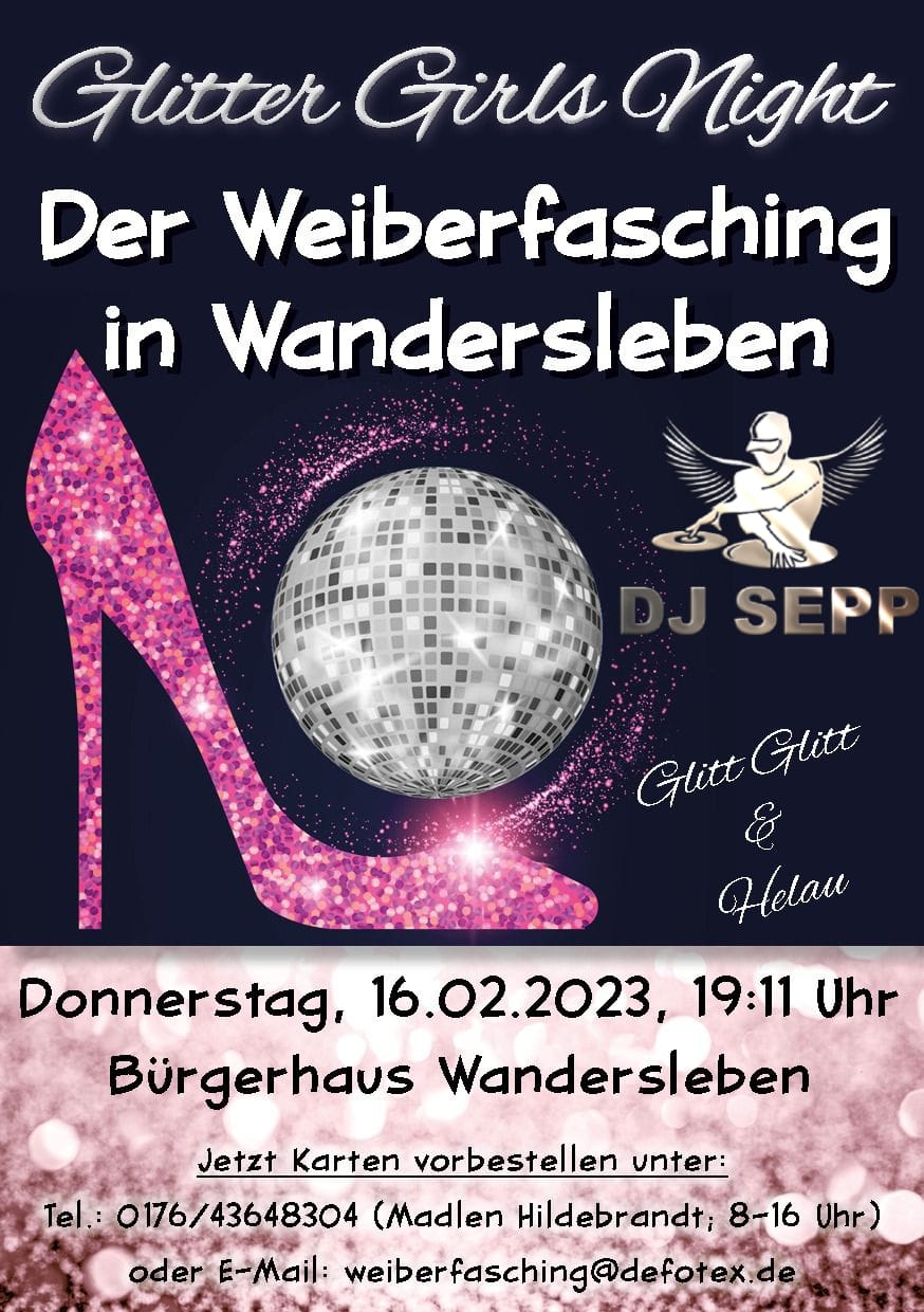 Flyer Weiberfasching Wandersleben 2023